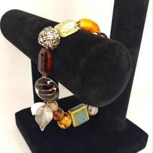 Artisan made glass bracelet